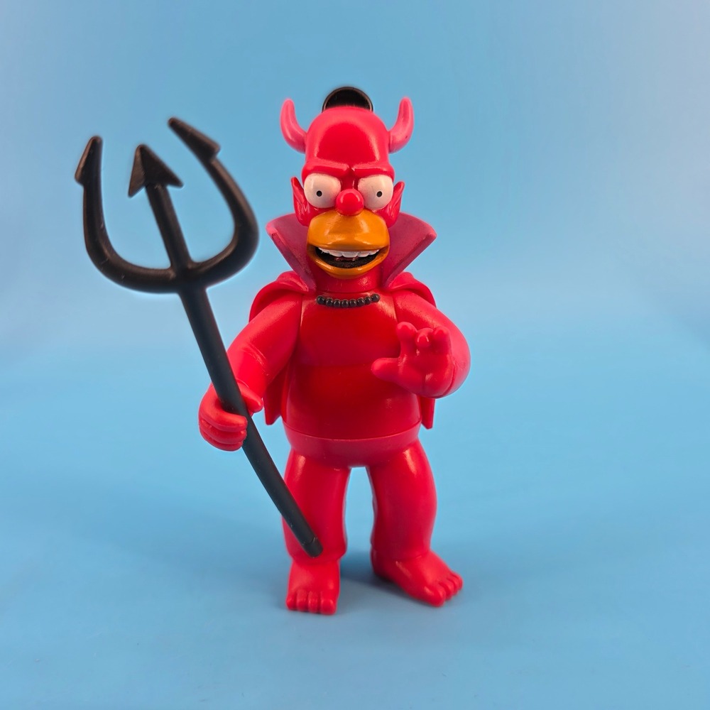The Simpsons Devil Homer Action Figure 2004 Playmates Toys Treehouse of Horror